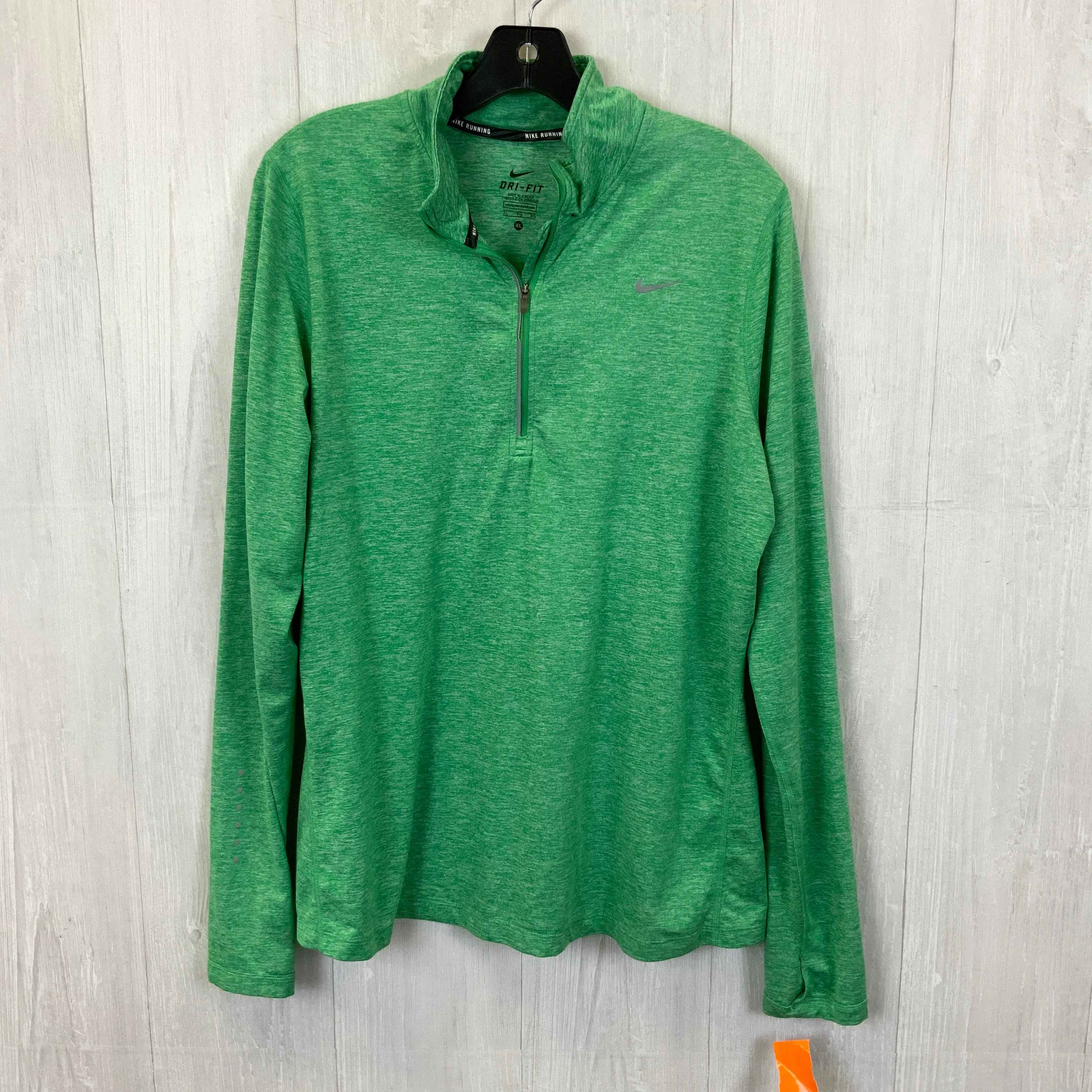 Athletic Sweatshirt Collar By Nike Apparel In Green, Size: Xl