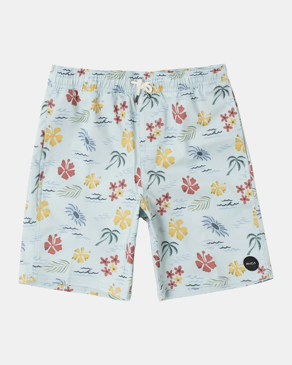 Boys Barnes Elastic Waist 16" Boardshorts - Green Tea