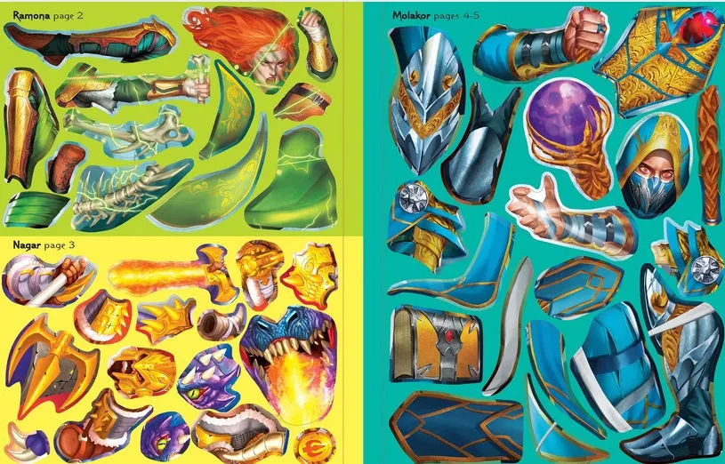 Build Your Own Fantasy Warriors Sticker Book
