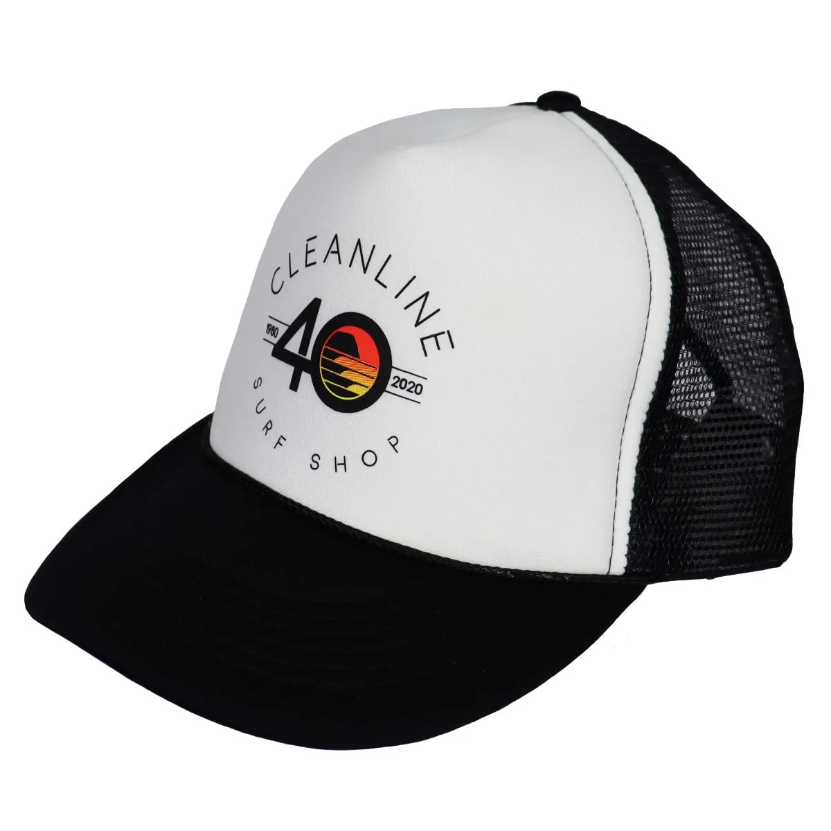 Cleanline #40 Arch Trucker Hat - White/Black