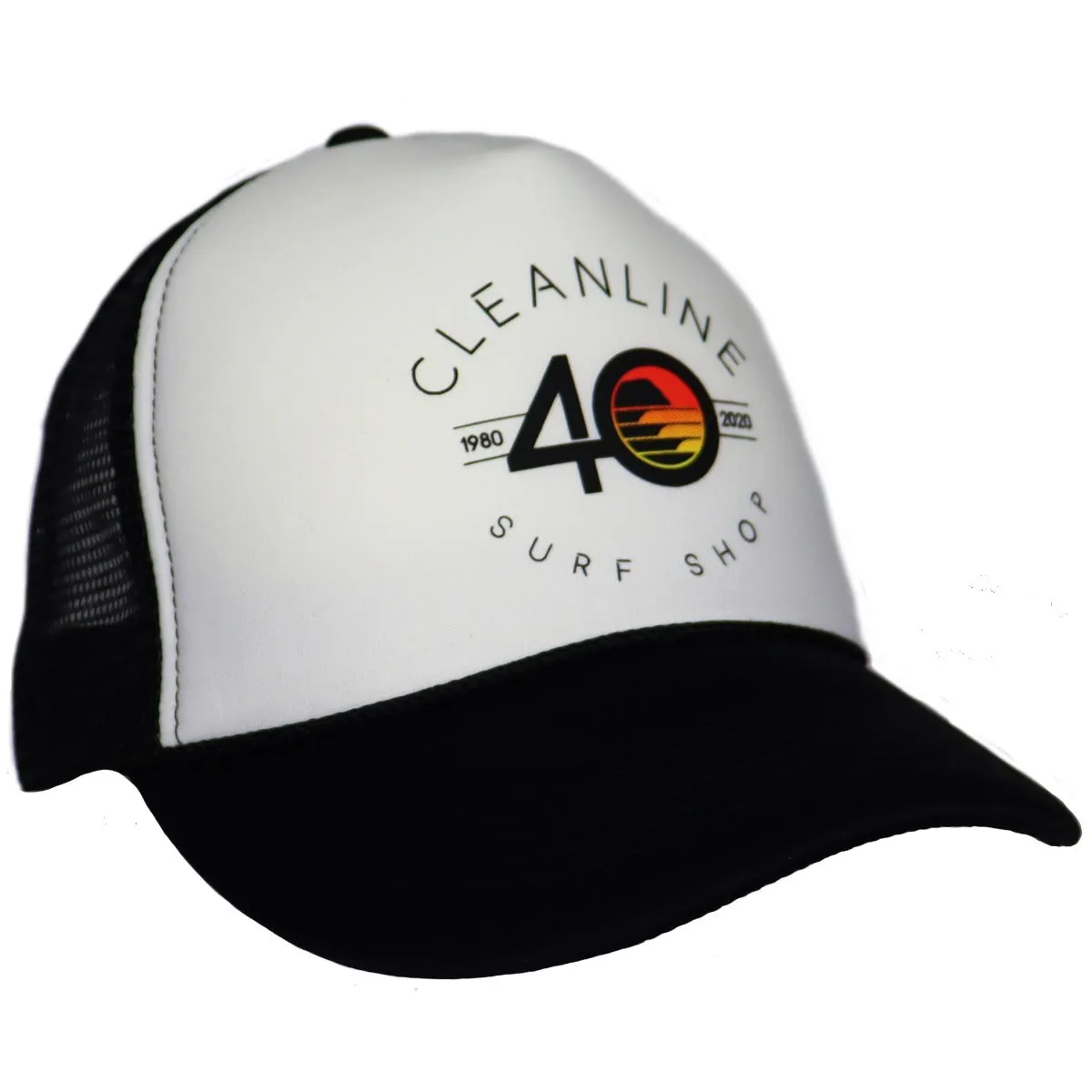 Cleanline #40 Arch Trucker Hat - White/Black