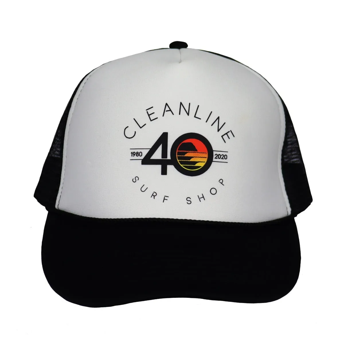 Cleanline #40 Arch Trucker Hat - White/Black