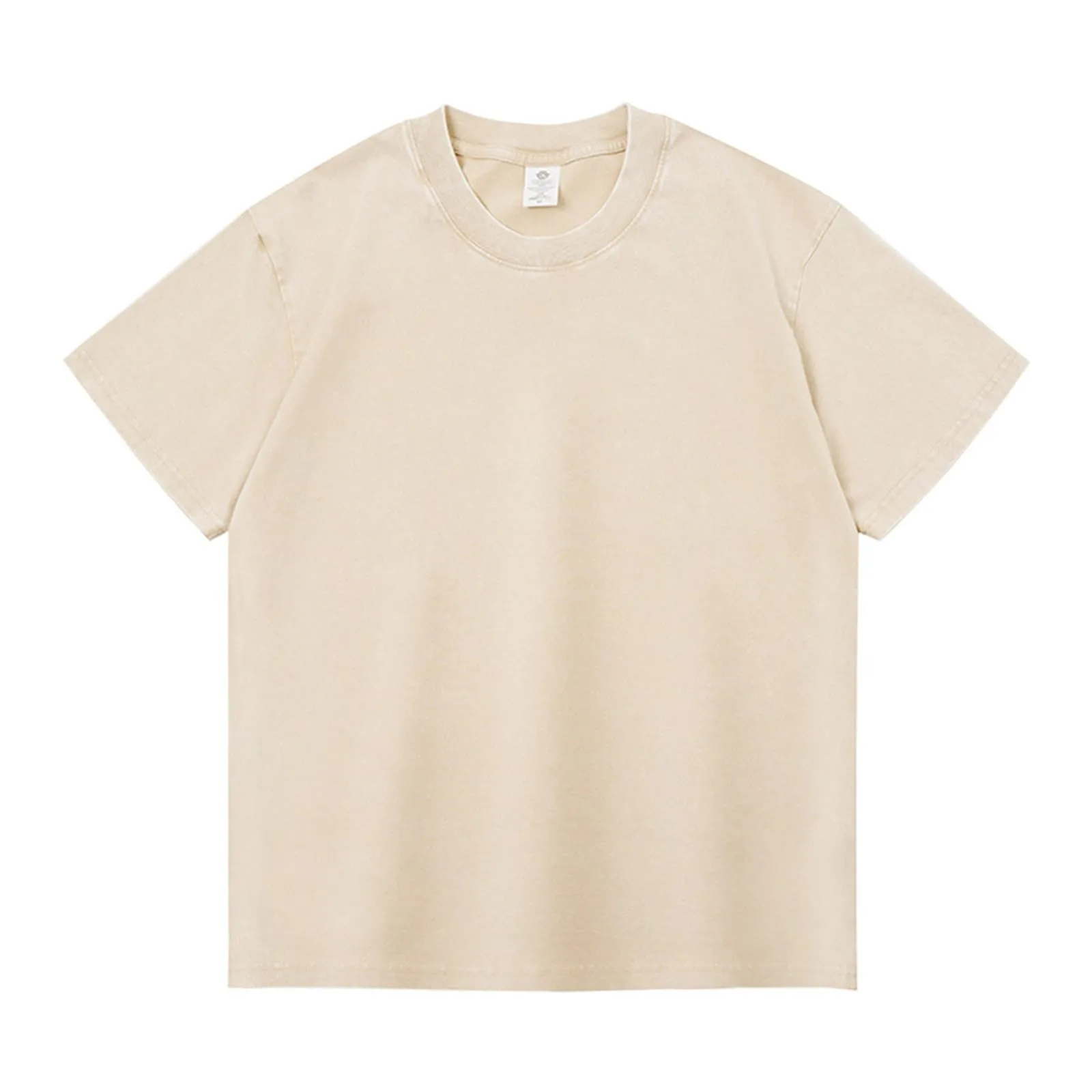 Cotton Shirt for Men Loose Fit Distressed Casual Half Sleeve T-Shirt Summer Retro Style Crewneck Pullover, Lighting Deals of Today My Order Shop The Look Baggy Style Tee(Beige,3X-Large)