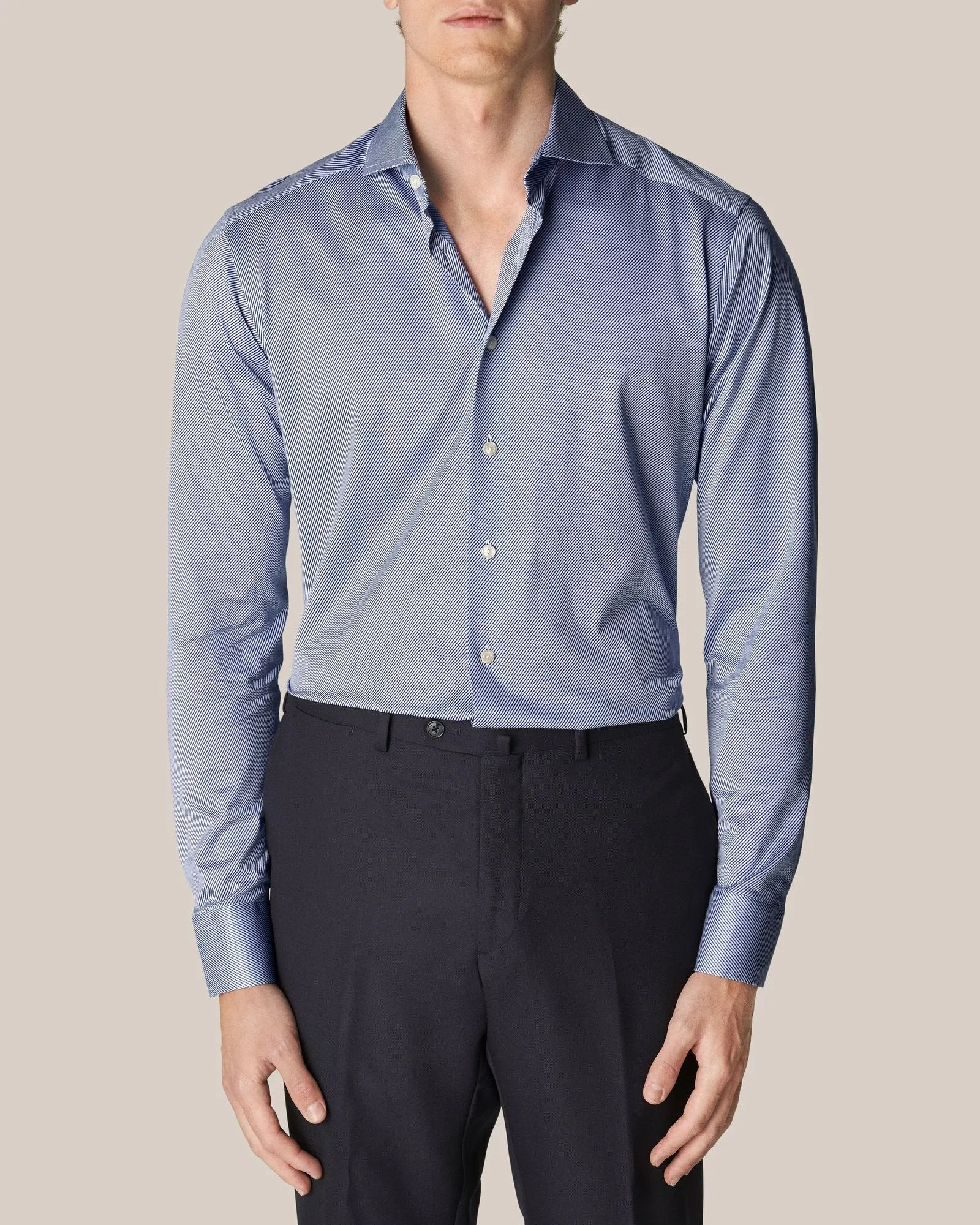 Dark Blue King Knit Stretch Slim Fit- ETON