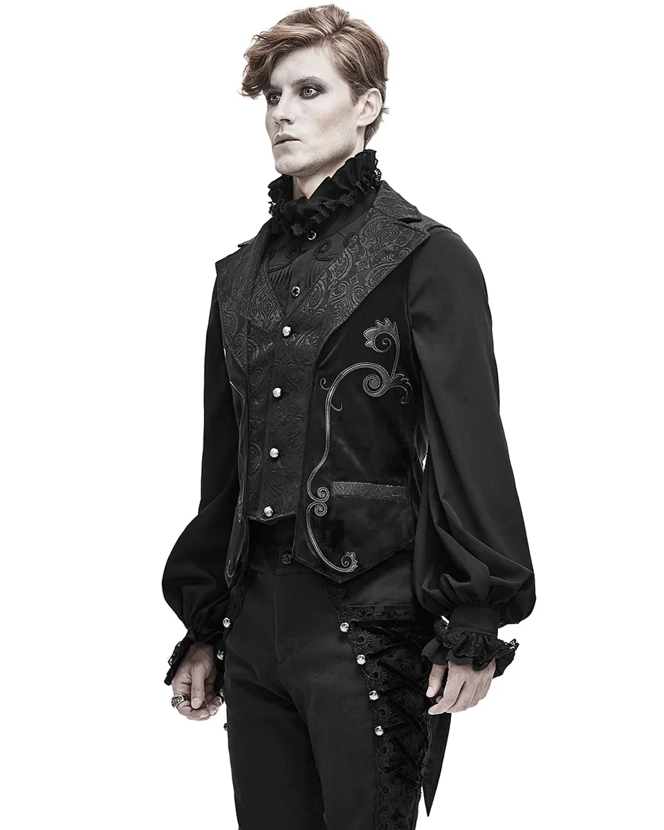 Devil Fashion Artemon Mens Gothic Swallow Tails Waistcoat Vest