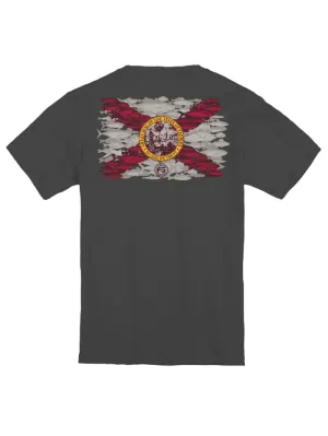 FloGrown FGY-1707 Kids Short Sleeve Fish Flag Tee Grey