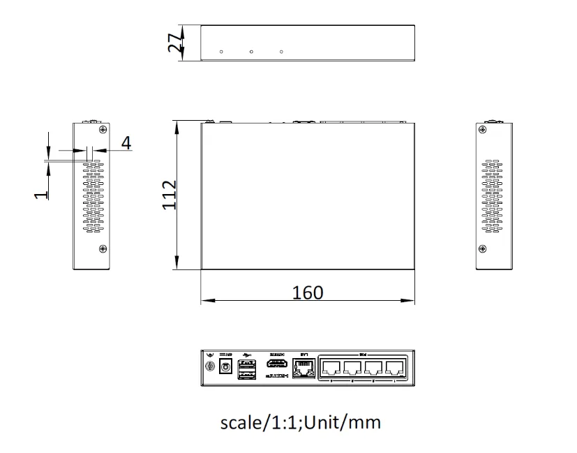 HIKVISION 4CH NVR DS-E04NI-Q1/4P