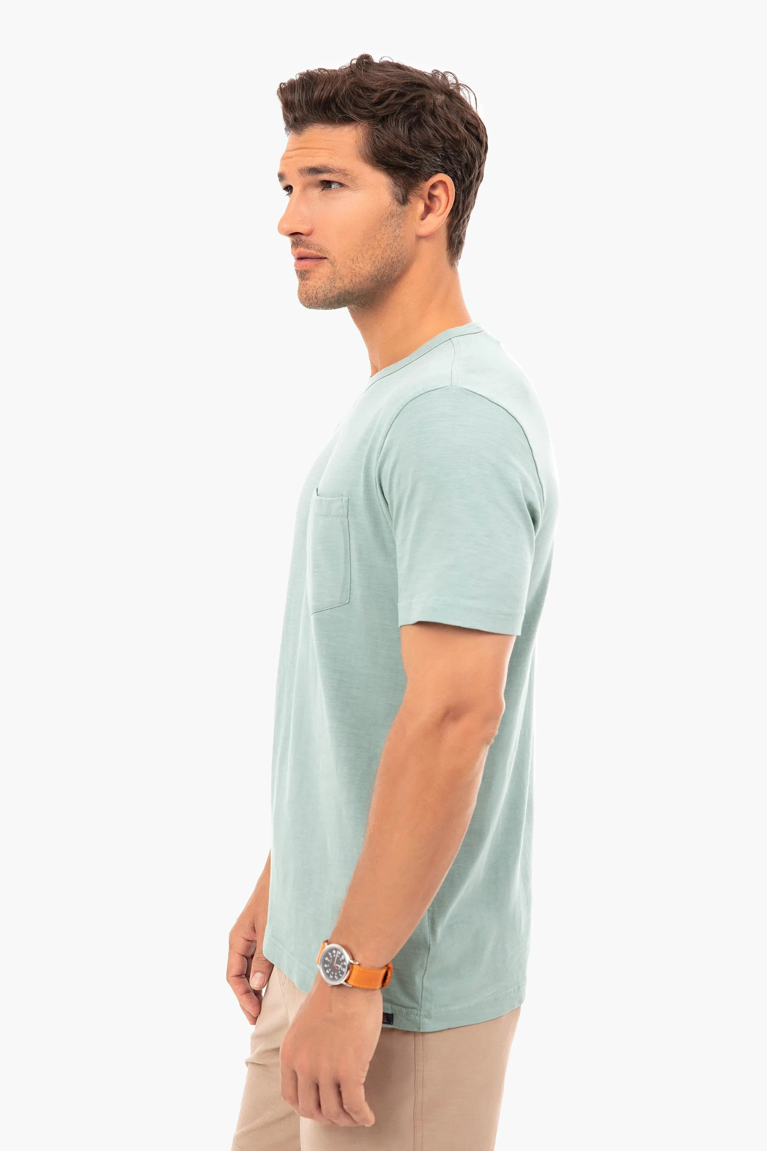 Jade Sunwashed Pocket Tee