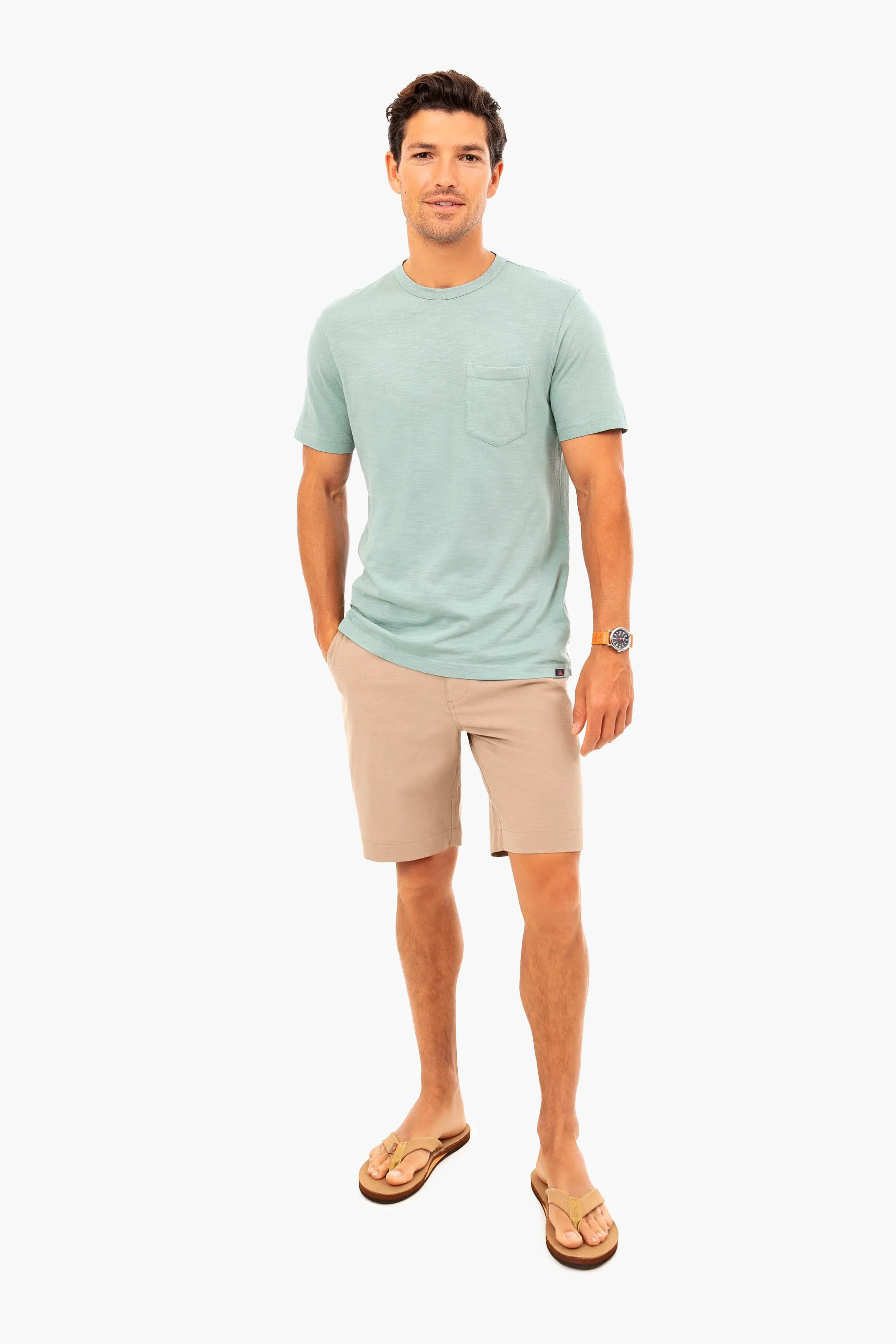 Jade Sunwashed Pocket Tee