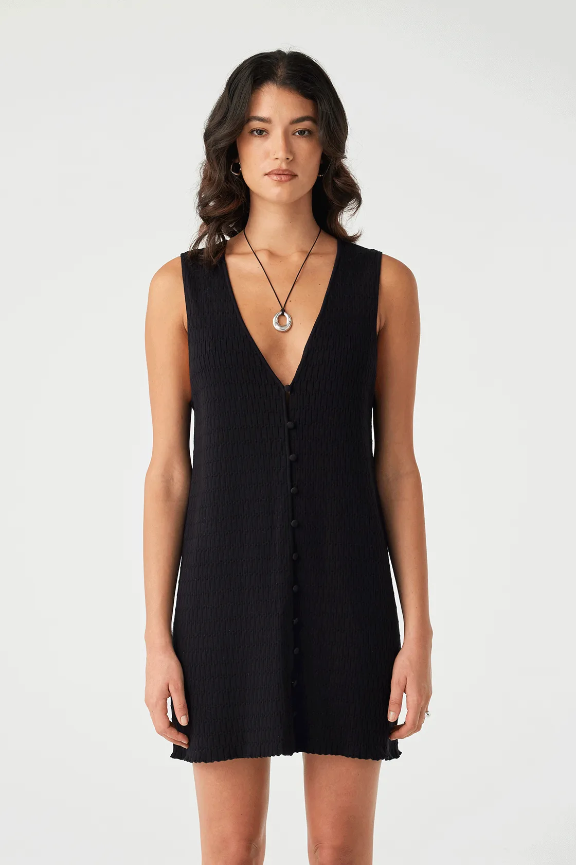 Jude Reversible Mini Dress - Black