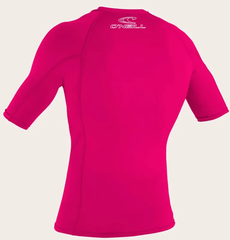 O'neill Youth Basic UPF 50  S/S Rash Guard Watermelon