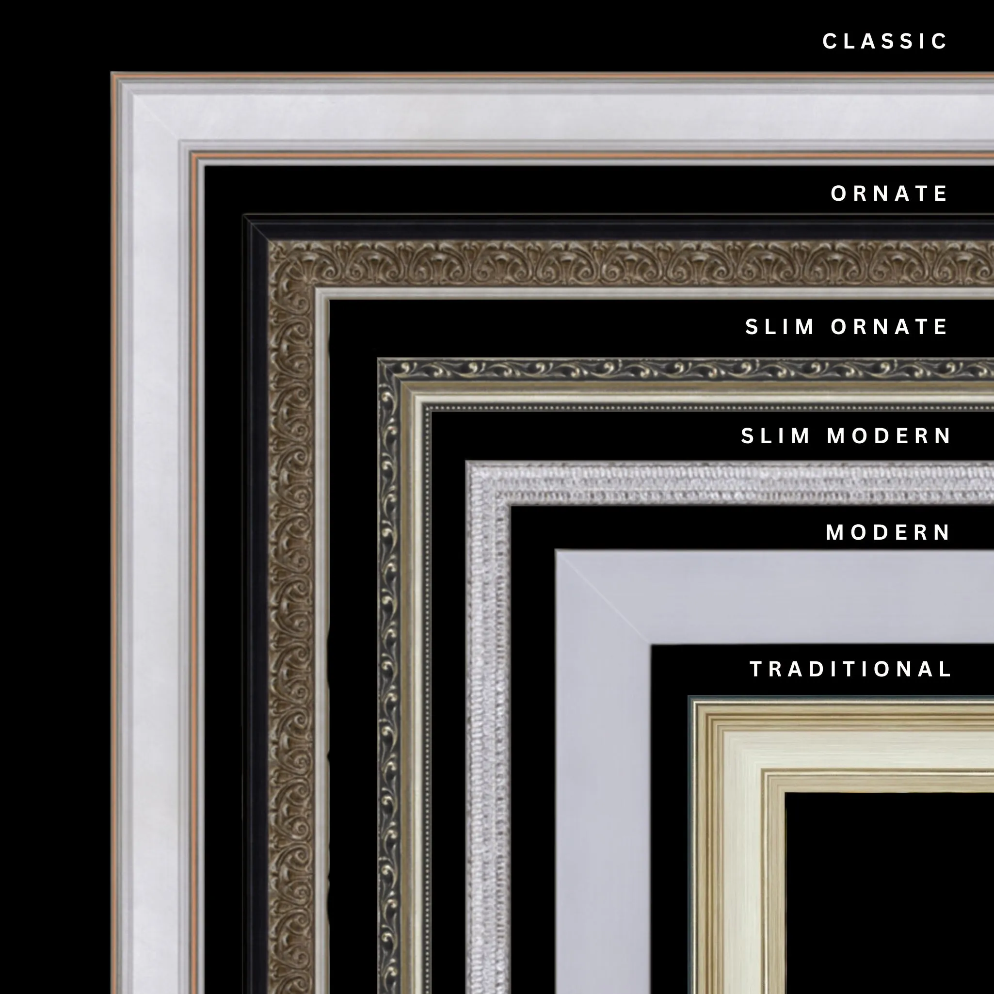 Silver 39x25 Picture Frame Ornate Traditional Classic Antique