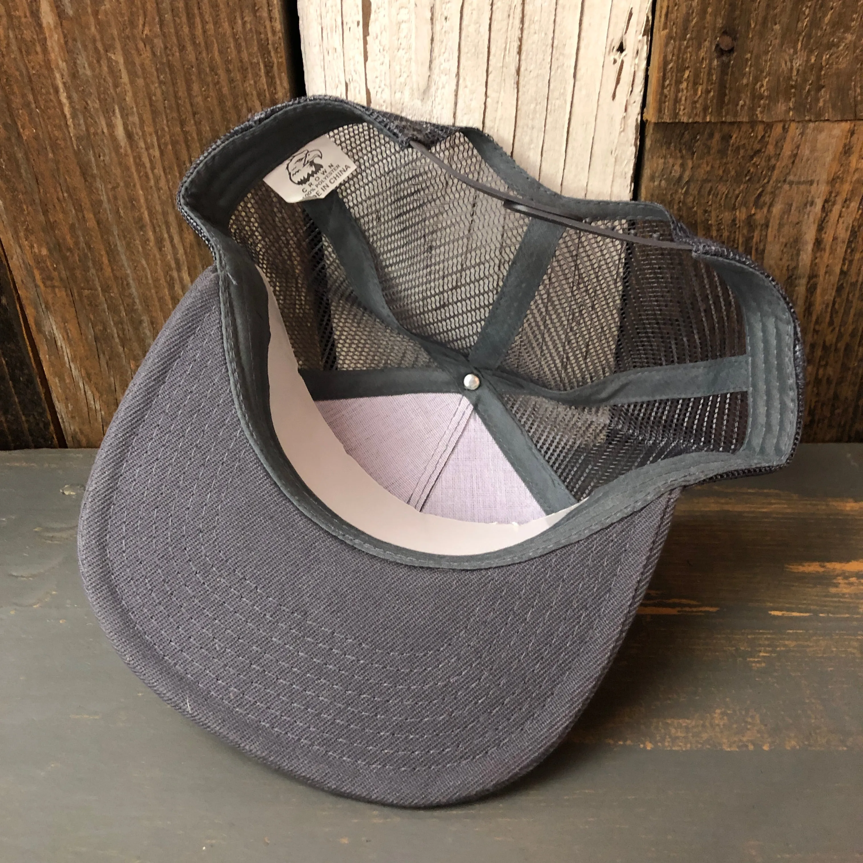 SOUTH BAY SURF (Multi Patch) Premium 5-Panel Mid Profile Mesh Trucker Hat - Grey