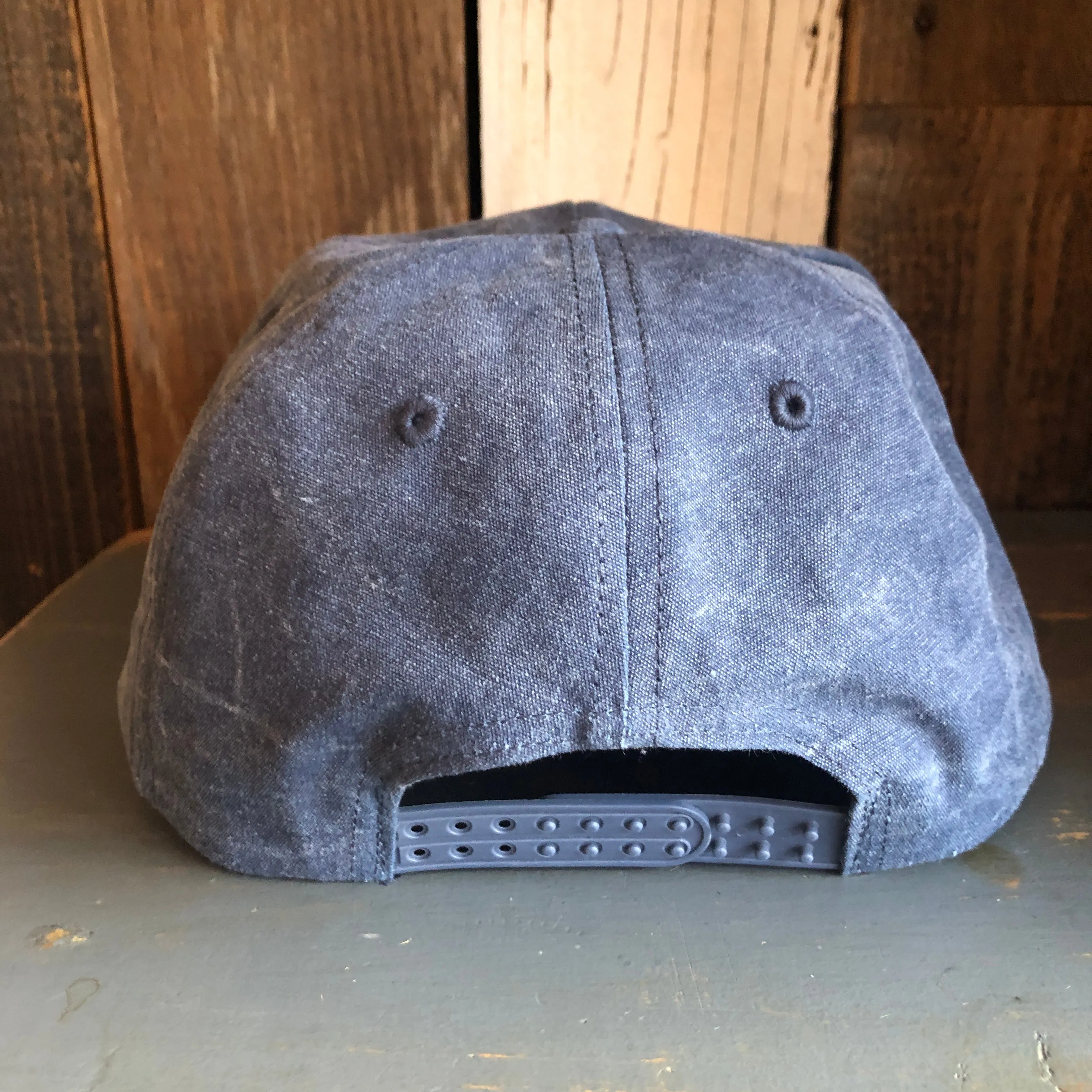 SURF HERMOSA :: OPEN DAILY 5 panel Stone Washed Canvas 2-Tone - Indigo/Red Braid